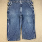 Dickies Denim Overalls Mens Size 40 Short Carpenter Work Bib Farmer Barn Jeans