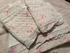 Simply Shabby Chic Lady Rose Quilt Scalloped Edge  92  X 82  Full queen 2 Shams