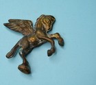 Small Vtg Solid Brass Pegasus Figurine Horse With Wings 2 75 