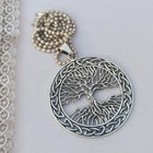 Silver Tree Of Life Necklace Men s Woman Large Kabbalah Harmony And Balance Gift