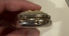 Vintage Silver Tone Blue Cameo Dancing Couple Victorian Pill Box 3 Compartments