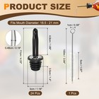 24 Pcs Liquor Bottle Pourers  Liquor Pour Spout With Long Dust Caps  Silver