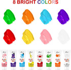 8pcs Washable Finger Paint For Kids  Non-toxic Finger Paints 8colors  Art Suppli