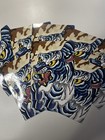 3   x4    Blue Tiger Sticker On Gloss Vinyl Free Shipping