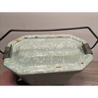 Vintage Enamel Graniteware French Lunch Pail Box With Handle