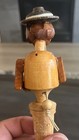 Lot Of 3 Vintage Anri Italy Bottle Stopper Wood Hand-carved Mechanical Italy