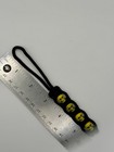 325 Paracord Small Hole Knife Lanyard 2pk Black With Yellow Skulls