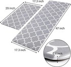 Kitchen Mats Set Of 2   Cushioned Anti-fatigue Waterproof Non-slip Rugs Gray