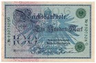 1908 Germany 100 Mark Note German Empire Reichsbanknote Uncirculated Green S n