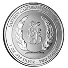 2024 1 Oz St  Lucia Flamingos Silver Color Proof Coin With Coa   Box