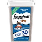 30 Oz  Tub  Temptations Classic Crunchy And Soft Cat Treats Savory Salmon Fla   