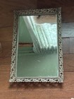 3 Vintage Gold Filigree Mirrored Vanity Tray Perfume Tray Mcm