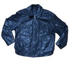 Vintage 1990 s German Polizei Leather Bomber Moto Jacket Spieth   Wensky
