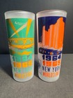 1964-65 Ny World s Fair Frosted Glasses Set 8 Owens-illinois Box Anchor Hocking