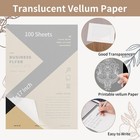 100 Pcs 11x17 Inch Translucent Vellum Paper 60 Gsm Drafting Tracing Sheets White