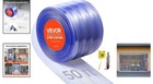 Vevor Clear Pvc Strip Curtain 50 Ft X 8 In Ribbed Roll