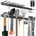  Wall Mounted Garage Organizer  80 Inch Tool Storage 80 Inch 5 Rails 15 Hooks