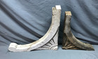 2 Antique Shabby Wood Corbel Roof Brackets Vtg Porch Shelf Chic Old 575-25b