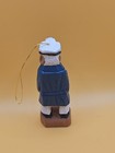 Vtg Wood Hand Carved  Folk Art Sea Captain Sailor Nautical Ocean Decor Fisherman