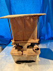 Antique Union Cast Iron Kerosene Sad Iron Heater Camp Stove   Mica Window