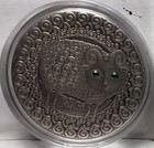 2009 Belarus 20 Rubles  Zodiac Signs  aries  Silver Coin W Two Zircons   Coa