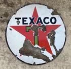 Rare Vintage 15    Texaco Porcelain Lubester Sign  Original 30   s Or 40   s