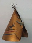Vintage Copper Tepee Tent Yellowstone National Park Souvenir Figure Pikes Peak