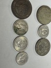 Lot Of 7 World Coins - 3 Silver  uk  Malaya  Sweden    1890 Canada   