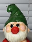 Vintage 1960   s Christmas Gnome Elf Interpur Candle Unlit Orig Paper Tag