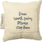 Pbk Tooth Fairy Pillow Please Stop Here Decorative Cotton Pocket Blue Stitching