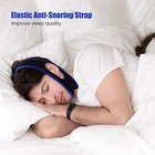 Snoring Stop Headband Anti-snoring Belt Black Blue Chin Strap Adjustable