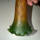 Amber Green Lily Lamp Shade Tiffany Style Vintage Tulip Blown Glass 7 Available