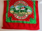 Vintage Christmas Kitchen Towel Franco Holiday At Home Sleigh Horse 14 x24   