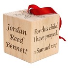 Baby s First Christmas Ornament  any Year   Personalized Engraved Wooden Block
