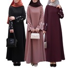 Ethnic Embroidery Abaya Women Muslim Long Maxi Dress Turkey Kaftan Islamic Gown