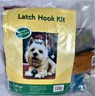 Craftways Santa Puppy Latch Hook Kit Westie Terrier Dog Christmas Vintage