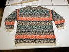 Vtg Benetton L Knit Sweater Mohair Italy Made Geometric Aztec United Colors Of