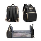 2-in-1 Foldable Diaper Bag   Baby Crib Backpack Nappy Mummy Bags For Mom Dad Us
