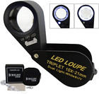 10x Magnifier Jewelry Loupe Led Uv 21mm Triplet Lens Optical Glass Pocket Gem   