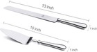 2 Piece Wedding Cake Knife And Server Set 18 10 Baguette  Stainless Steel-b 