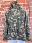 Outer Edge Camo Utility Jacket Hooded Drawstring Womens Sz M Lightweight Pockets