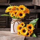 26-head  Artificial Silk Sunflower Bouquet Flowers Home Decoration Ornaments