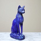 Rare Ancient Egyptian Antique Malachite Statue Of Goddess Bastet Cat Egypt Bc
