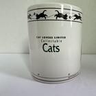 Limited Collectable Cats White Ceramic Mug W  Cat Illustrations