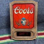 Vintage 1981 Coors Bar Sign Clock 16    X 11  Adolph Golden Colorado Waterfall