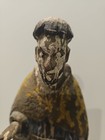 Antique Carved Wood Santo Figure Polychrome Santos Statue Spanish Colonial Friar