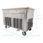 110v Double Pot Double Control Ice Frying Machine Fried Ice Cream Machine
