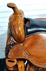 Western Saddle Barrel Racing Horse Pleasure Trail Floral Tooled Leather Tack Set