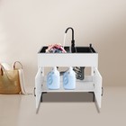 Sink Cabinet Utility Sink Laundry Sink Double Bowl Free Standing Sink W faucet