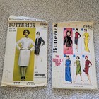  Vintage Butterick Sewing Pattern Lot 7pc 1960s   70s Mary Quant Retro